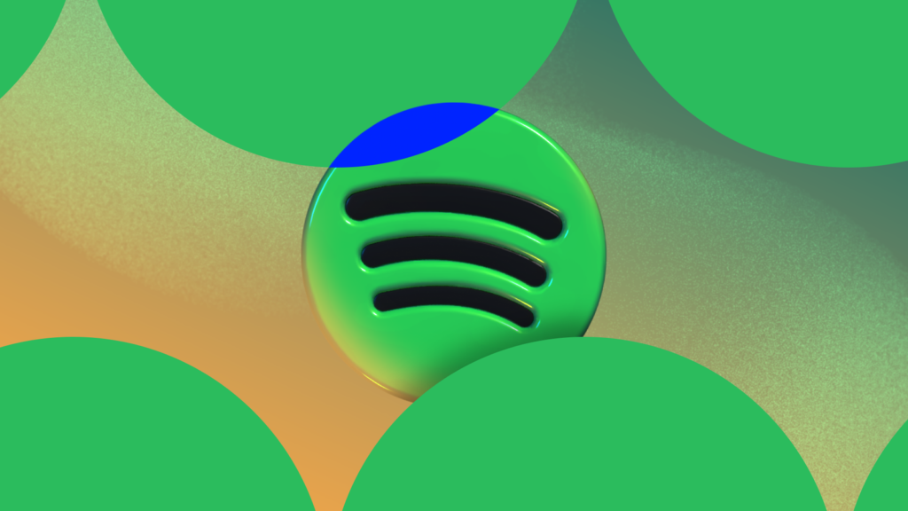 3d spotify logo surrounded by abstract green circles.png