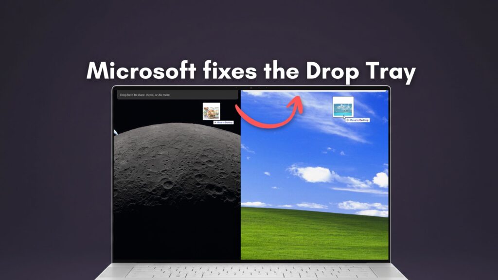 microsoft fixed the windows 11 drop tray by making the peek view smaller.jpg