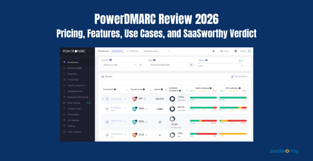 PowerDMARC Evaluation 2026: Pricing, Options, Use Circumstances, and SaaSworthy Verdict powerdmarc review 2026.png