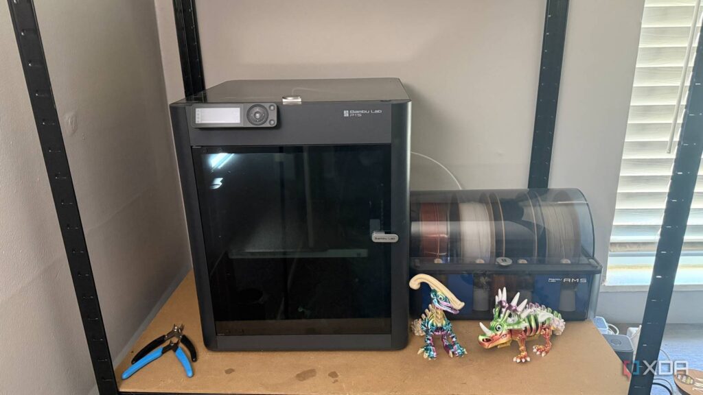 Faraway 3-D printing stopped feeling reckless after I added House Assistant to the combination bambu lab p1s with ams front view.jpeg