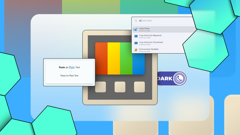 illustration of the microsoft powertoys logo surrounded by interface snippets showing features like.png