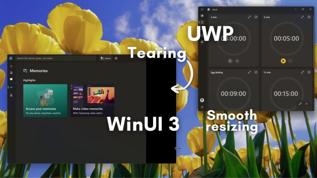 microsoft is finally fixing the black tearing issue in winui 3 apps during window resizing.jpg