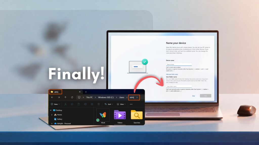 windows 11 finally gives users control over their default user folder name during setup.jpg