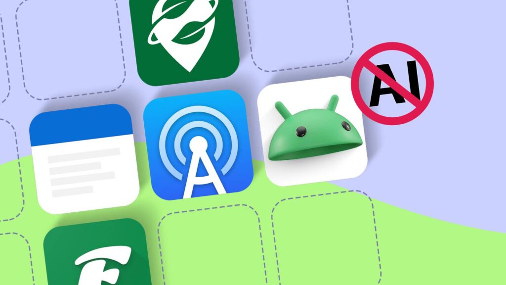 android app icons on a grid including organic maps standard notes feeder and antennapod with a no ai.jpeg