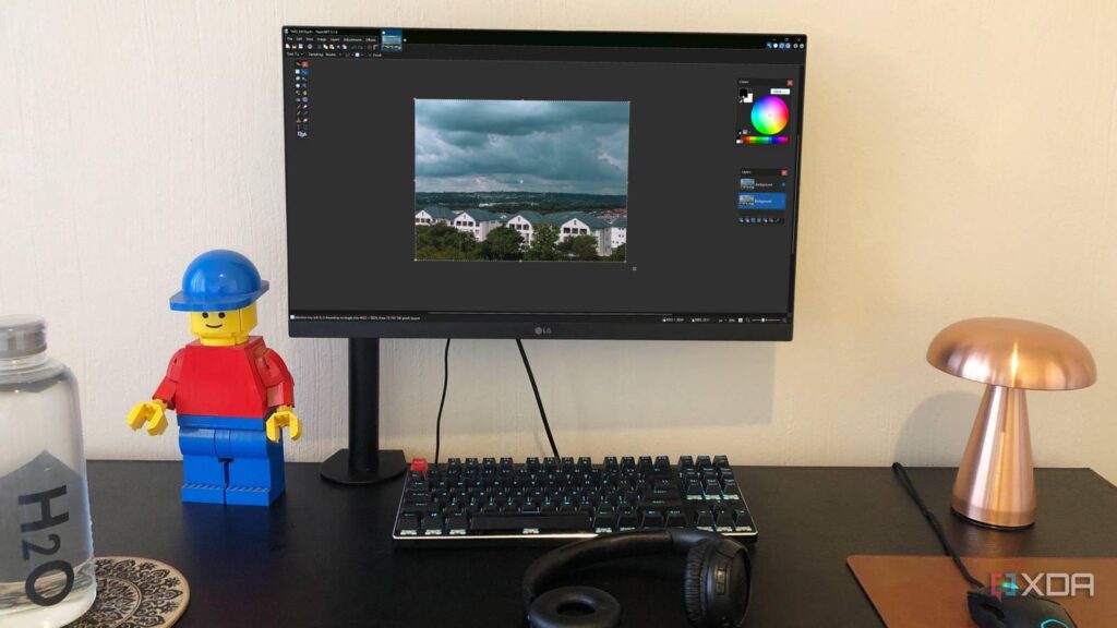 After 22 years, you'll be able to after all obtain Paint.internet from the URL 'Paint.internet' paint net file displayed on pc lego waterbottle and lamp in view.jpg
