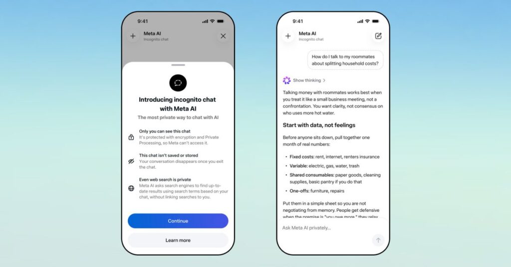 WhatsApp now permits you to have incognito conversations with Meta AI whatsapp meta ai incognito.jpg