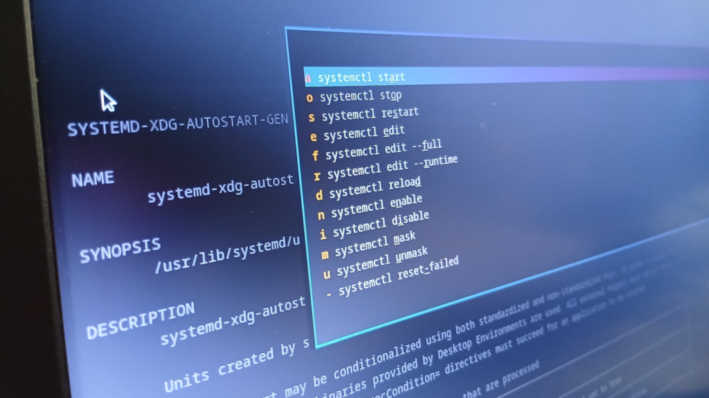 3 unheard-of Linux equipment that repair on a regular basis command-line annoyances a close up of the interactive systemd terminal that shows a menu to control system services.png
