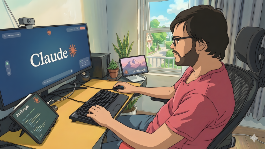 Anthropic in any case releases Mythos to the general public, however it is so closely guarded it slightly works an ai generated image of a guy sitting in front of a computer working with claude during the day.png