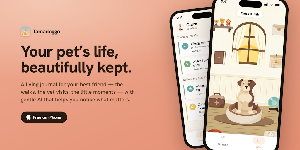 Tamadoggo: A dwelling magazine to your puppy's lifestyles, with AI insights bdf6df73 2cf2 48ef a88a 45502fb131e3.png
