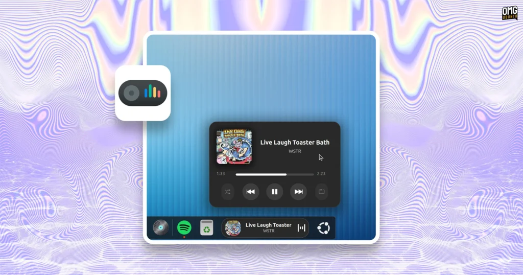 New choices added to (slick) Dynamic Track Tablet GNOME extension dynamic music pill hero.webp.webp